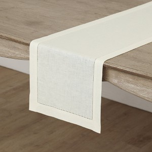 Solino Home Linen Classic Hemstitch Table Runner - 1 of 4