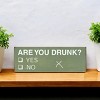Slickblue Funny Are You Drunk Yes No Sign, 3.5x10 Rustic Pine Wood Sign, Multiple Color Options - 3 of 3