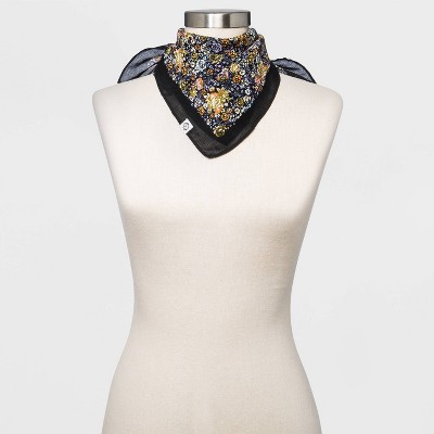 Women's Floral Printed Cotton Bandana - Universal Thread™ Navy