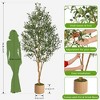 Tall Olive Trees Artificial with Planter, Live Olive Trees Artificial Indoor, Natural Wood Trunk, Realistic Silk Leaves & Lifelike Fruits - 2 of 4