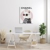 Stupell Industries Chic Kitty Cat Meow Glam Fashion Pink Circle Canvas Wall Art - 2 of 4