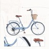 Infurnic Bicycles, 22 Inch Ladies Bicycle with Basket, Commute Bicycle Women Ladies, Blue, 61"*24.41"*38.9" - 3 of 4