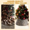 SEVOBAL Christmas Tree Stands Christmas Tree Collars, Rattan Tree Skirts and Stand Base Covers, Christmas Decorations, Gray, 16.93"*24.02"*10.24" - 3 of 4