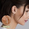 GILDED 1/4, 1/2, 1, 2 Carat Total Weight Lab-Grown Diamond Prong Set Hoop Earrings in 925 Sterling Silver & 14KT Yellow Gold Plated Silver - 3 of 4