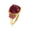 Ross-Simons 7.10 ct. t.w. Ruby Ring in 18kt Gold Over Sterling - 3 of 4