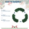 CuisinSmart 60" Holiday Wreath with Bow, Christmas Artificial Garland, Indoor Outdoor Festive Home Décor - 4 of 4