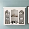 35" Wall Mounted Medicine Cabinet with 2 Glass Doors, Bathroom Wall Cabinet with Adjustable Shelves, Over Toilet Storage Organizer - 4 of 4