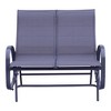 Courtyard Casual Santa Fe Alum Sling Loveseat Glider - 4 of 4