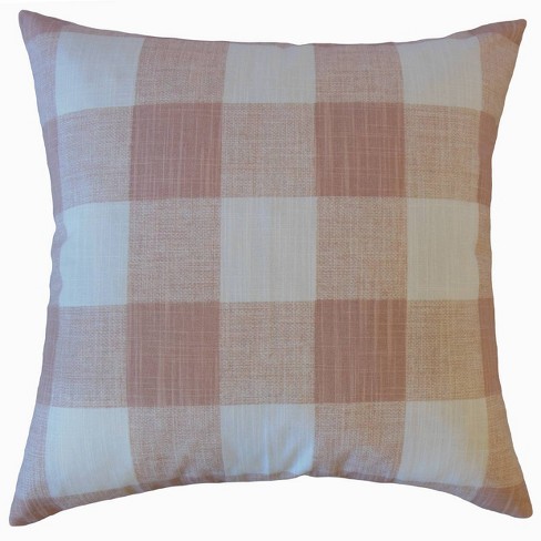 Plaid Square Throw Pillow Pink - Pillow Collection : Target