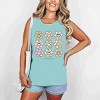 Simply Sage Market S.W.Smiley Flowers Checkered Garment Dyed Tank - 2 of 3