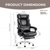 Ora Maison PU Leather 300lbs Reclining Office Chair with Footrest - 2 of 4