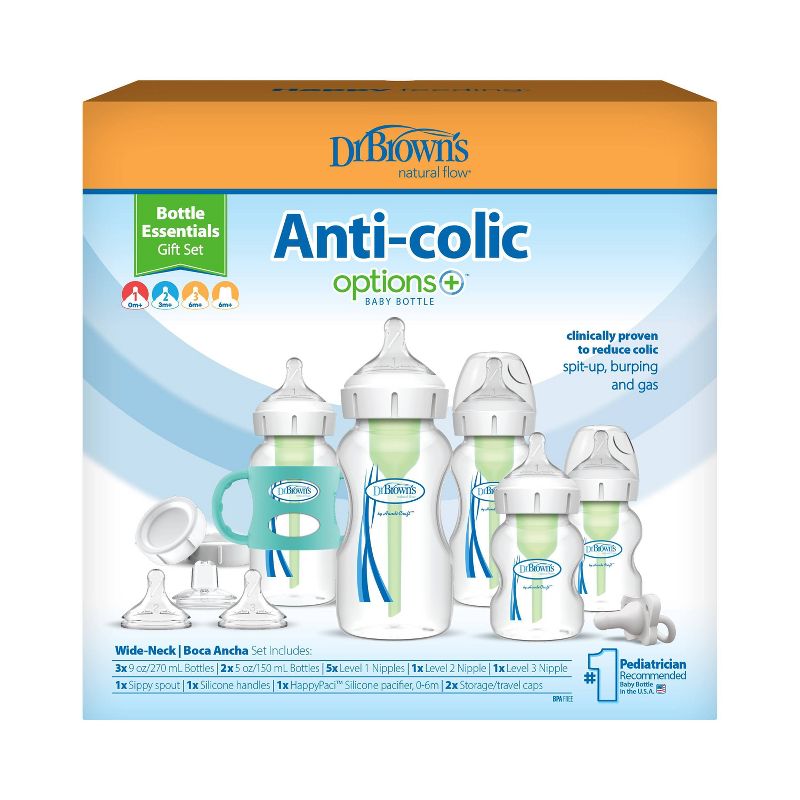 Dr. Brown&#39;s Anti-Colic Options+ Wide-Neck Baby Bottle Essentials &#38; Sippy Spout Gift Set - 0-6m, 3 of 14