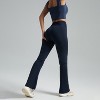BABYYER Women's Mini Flare Leggings High Waisted Tummy Control Yoga Pants Bootcut Workout Gym Casual - 2 of 4