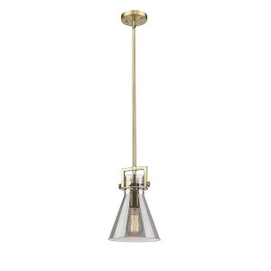 Newton Cone - 1 Light Stem Hung Pendant In Industrial Style-11.38 Inches Tall and 8 Inches Wide - 1 of 1