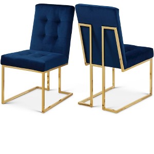 Meridian Furniture,Pierre Velvet Dining Chair, Set of 2 - 1 of 4