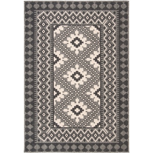 Veranda Ver099 Power Loomed Indoor/outdoor Area Rug - Ivory/charcoal ...