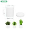 Unique Bargains Plastic Drainage Holes Indoor Plants Flower Pots 4 Pc - 3 of 4