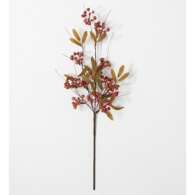 Sullivans Berry Leaf Artificial Stem 28"H Brown