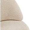 TOAOTBNBO Round Lounge Accent Armless Chair for Sleeping, Oversized Round Bedroom Chair with Recliner Backrest Single Sofa Armless Chair - 2 of 4