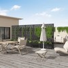 Wooakway Black Metal Planter Box with Trellis Raised Garden Bed with Arbor Privacy Screen with Wheels - 3 of 4