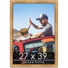 PosterPalooza | 27x39 Thin Bamboo Picture Frame, UV Acrylic, 2 Finishes - Gold and Brown - 2 of 4
