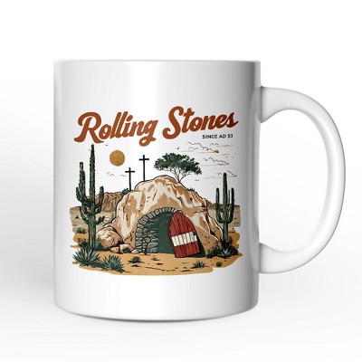 Rolling Stones Christian  Mug, He is Risen Easter Gift| OrnamentallyYou