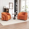 SEYNAR Modern Glam Velvet 360 Degree Swivel Accent Armchair with Tufted Back Set of 2 - 4 of 4