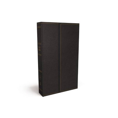 KJV, Reference Bible, Compact, Large Print, Snapflap Leather-Look, Black, Red Letter Edition - by  Thomas Nelson (Paperback)