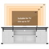 70" Farmhouse TV Stand for 75 Inch TVs, Entertainment Center and Media Furniture with Sliding Barn Doors, Mid Century Modern TV Console Table - 4 of 4