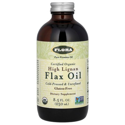 Flora Certified Organic High Lignan Flax Oil, 8.5 fl oz (250 ml)