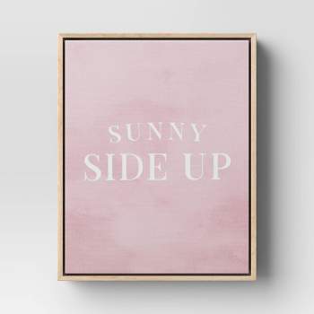 8" x 10" Sunny Side Up Framed Wall Canvas Light Pink - Threshold™