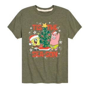 Boys' - SpongeBob SquarePants - Tis The Season Short Sleeve Graphic T-Shirt - 1 of 4
