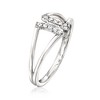 RS Pure by Ross-Simons 0.10 ct. t.w. Diamond Open-Space Ring in Sterling Silver - 3 of 4