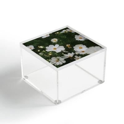 Hello Twiggs White Cosmos 4" x 4" Acrylic Box - Deny Designs