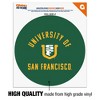 University of San Francisco Dons Logo Automotive Car Window Locker Circle Bumper Sticker - 3 of 4