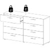 HomeStock Belmont 8 Drawer Double Dresser, Black Woodgrain - 2 of 4