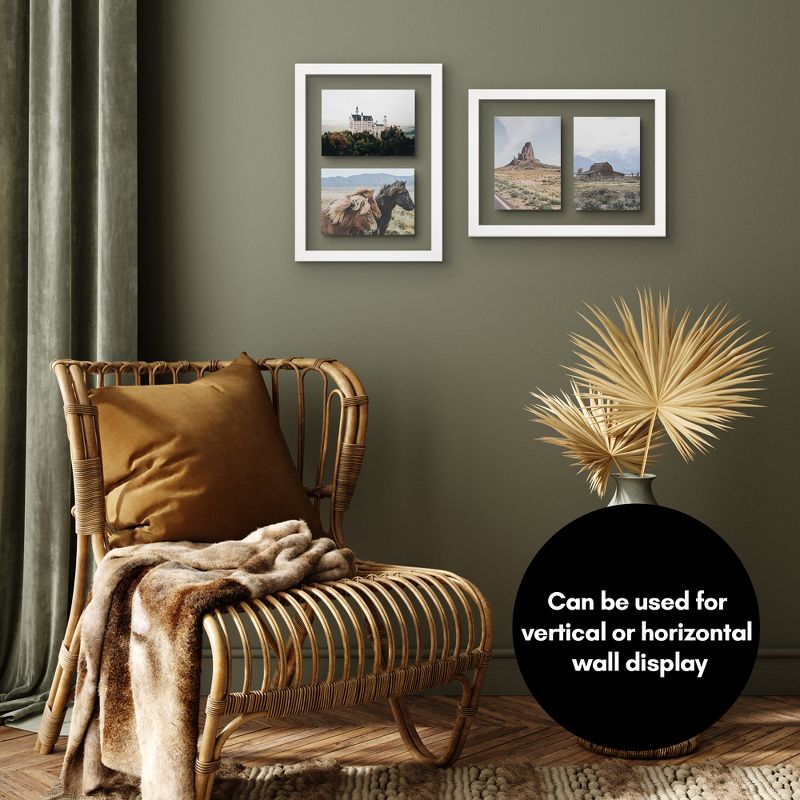 Americanflat Floating Collage Frame - Display Two Photos, 4 of 9
