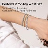 Tennis Bracelet for Women, 24K Gold Plated AAAAA CZ Bezel Set 3mm, Waterproof Jewelry Gift in Adjustable Sizes - 4 of 4
