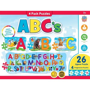 MasterPieces 26 Piece Jigsaw Puzzle for Kids - ABCs 4-Pack - 22.5"x8" - 1 of 4
