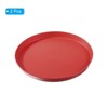 Unique Bargains Round Restaurant Non-Slip Fodd Serving Trays Red 11.5" x 0.94" 2 Pcs - image 3 of 4