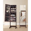 SONGMICS Mirrored Jewelry Cabinet Armoire Freestanding Lockable Storage Box Organizer Unit with Full-Length Frameless Mirror - 2 of 4