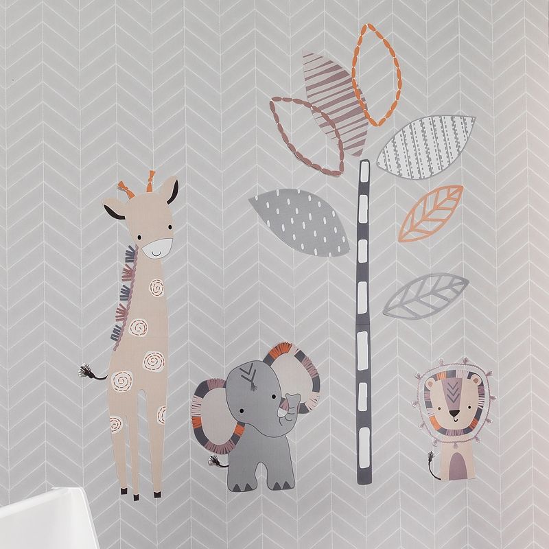 Lambs & Ivy Jungle Safari Gray/Tan Elephant/Giraffe Nursery Wall Decals/Stickers, 2 of 4