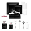 Smarty Had A Party Black Square Plastic Wedding Set - 30 Sets - 4 of 4
