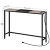 Itopfox Narrow Console Table with Power Outlets, Slim Behind Couch Table, Entryway Display Shelf for Living Room, Foyer, Hallway, Greige and Black - 3 of 4