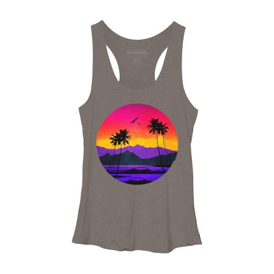 Women's Design By Humans The Color of Paradise By clingcling Racerback Tank Top