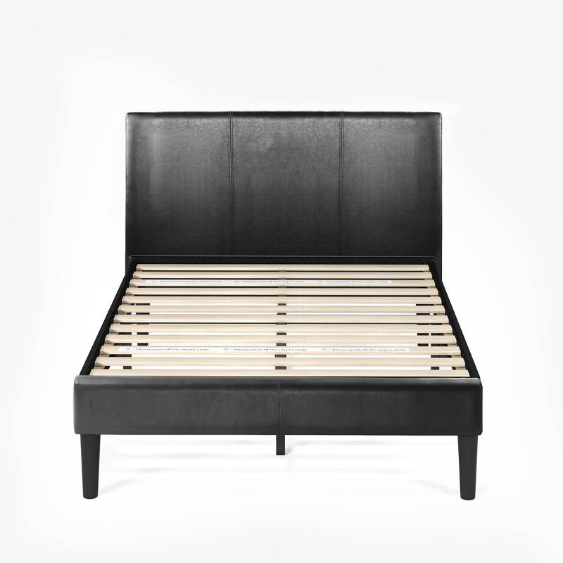 Full Faux Leather Upholstered Platform Bed Frame Black - Zinus, 5 of 7