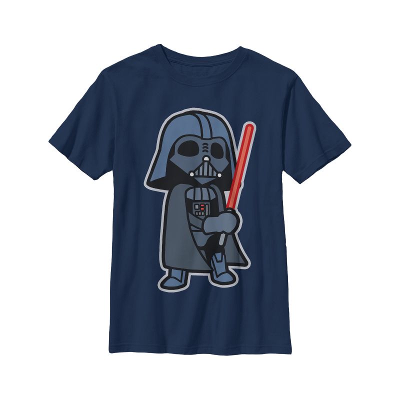 Boy's Star Wars Darth Vader Cartoon T-Shirt, 1 of 4