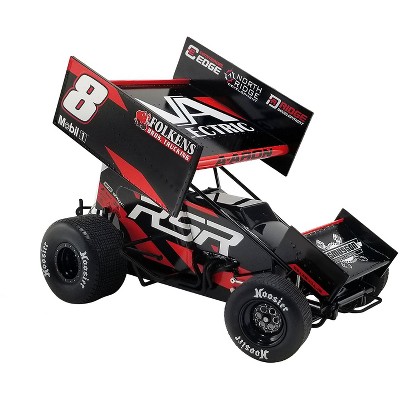 Winged Sprint Car #8 Aaron Reutzel "RSR" Baughman-Reutzel Motorsports "World of Outlaws" (2023) 1/18 Diecast Model Car by ACME