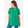 Roaman's Women's Plus Size Ultimate Swing Tee With Keyhole Back - 3 of 4