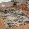 GDFStudio Derudder 5'3" x 7' Indoor/Outdoor Splatter Area Rug, Black/Ivory - 2 of 4